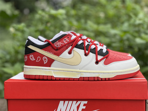 Nike Dunk Low _University Red_ White and Red Cross Flower Flower Alliance_ Item Number_ DD1391-600_ full code shipment 36--46-e57f4886